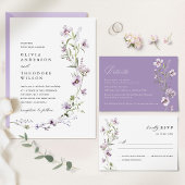Numéros de table de mariage aux fleurs sauvages de