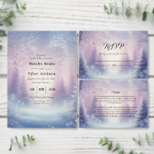 Invitation Lavender Winter Snowfall Fête des mariées (Personnalisez la collection de ce créateur indépendant.)