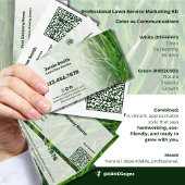 Lawn Care Service Logo QR Code Business Invoice