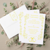 Invitation Mariage de conception de charpente citron (Personnalisez la collection de ce créateur indépendant. Test)