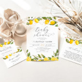Poster Bright Summer Lemon Baby shower Livres Pour Bébé