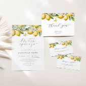 Citrons Fruits Citrus Baby shower Invitation