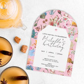 Sticker Rond Fête d'anniversaire au Parc Blue Garden