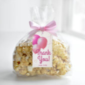 Étiquettes-cadeau Merci pour l'anniversaire rose féminin