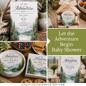 L'aventure Commence Baby Shower Affiche de Qualité