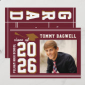 LETTERMAN GRAD BLUE Announcement & Invitation