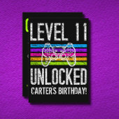 T-shirt Niveau 11 Déverrouillé 11e anniversaire Papier per