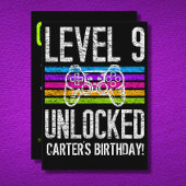 Niveau 9 onvergrendelde 9e verjaardag persoonlijke kaart