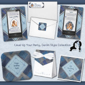 Serviette En Papier Unique Indigo Denim Jeans