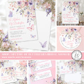 Serviette En Papier Butterfly Wildflower Bridal Shower