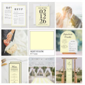 Pretty Butter Yellow Wedding Reception Dinner Menu