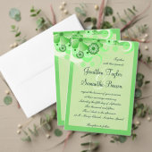 Carte D'accompagnement Registre de cadeaux de Mariage de fleurs vert clai (Personnalisez la collection de ce créateur indépendant. Test)