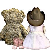 Het is een Lil' Cowgirl Baby shower Papieren Bordje