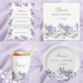 Serviette En Papier Fleurs Lilac Feminine Fête des mariées