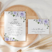 Poster Fleurs violettes, Fleurs Lilac, Accueil Anniversai