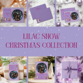 Papier Cadeau Elegant Lilac Snowflake Christmas Pattern
