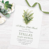 Invitation Fête bébé Muguet Fleur Blanche