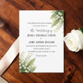 Lily of the Valley  White Floral Modern RSVP