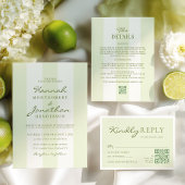 Chemin De Table Moyen Olive Green Stripe Wedding