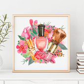 Sac Ajustable Moderne rose Aquarelle Maquillage Artiste Girly Ch