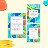 Invitation Moderne Liquid Grunge Vibrant Mariage