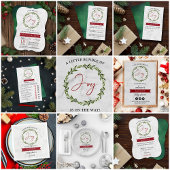 Moderne "Joy" kerst Etiket