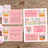 Carte D'accompagnement Little Butterfly est son chemin mignon rose blanc