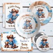 Het Baby shower van Cowboy en Teddy Bear All In One Uitnodiging