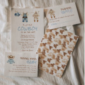 Serviette En Papier Un petit Baby shower Brown Cowboy Bleu
