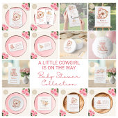 Panneau de faveur de thème de fête prénatale Cowgi