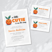 Serviette En Papier Une petite ville est sur le Baby shower Way