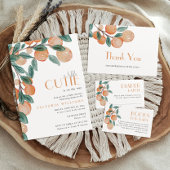 Assiettes En Carton Oranges d'agrumes vert Baby shower neutre pour les