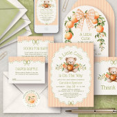 Invitation Fête de Bébé Petite Mignonne Oranges