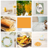 Invitation Baby shower Orange Little Cutie - Marché bio