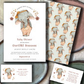 Serviette En Papier Petit Baby shower Eléphant fille