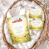 Carte D'accompagnement Little Ladybug Meadow Celebration Diapper Raffle