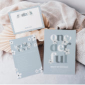 Assiettes En Carton Boho Retro Daisy 1er Blue Super Anniversaire