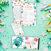 Assiettes En Carton Petit Monstre en chemin Baby shower Halloween