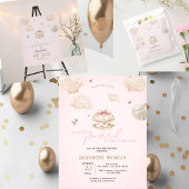 Invitation Little Pearl Seashells Dots Baby Shower