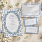 Poster Petite Fête de Naissance Citrouille Bleue