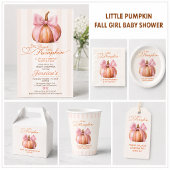 Petite invitation Baby shower Citrouille - Bow ros