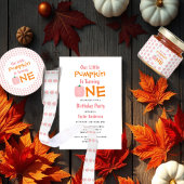 Invitation Petit garçon Citrouille 1er anniversaire