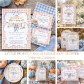 Invitation Un Petit Garçon Citrouille Linge de Bébé Shower d'