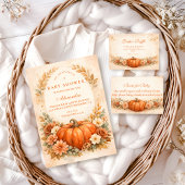 Carte D'accompagnement Little Pumpkin Fall Baby Shower Diapper Raffle