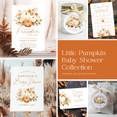 Een kleine pompoenHerfst Floral Baby shower Bedankkaart