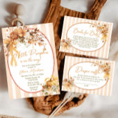 Herfst Elegant pompoen Baby shower Dank u kaart