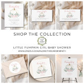 Carte D'accompagnement Petit Citrouille Bébé Fille Déchet Billet Raffle