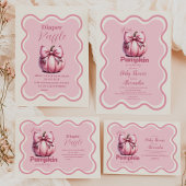 Invitation Baby shower de fille Citrouille rose