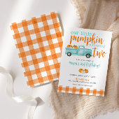 Assiettes En Carton Camion de récolte Citrouille orange et turquoise