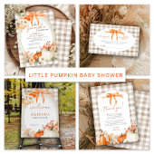 Invitation Une petite citrouille automne bébé shower orange